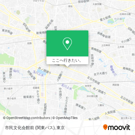 市民文化会館前 (関東バス)地図