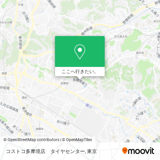 コストコ多摩境店　タイヤセンター地図