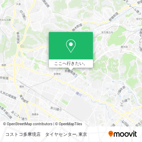 コストコ多摩境店　タイヤセンター地図