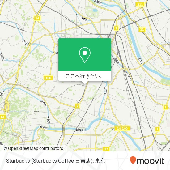 Starbucks (Starbucks Coffee 日吉店)地図