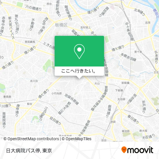 日大病院バス停地図