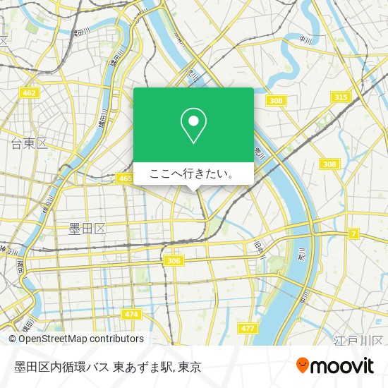 墨田区内循環バス 東あずま駅地図