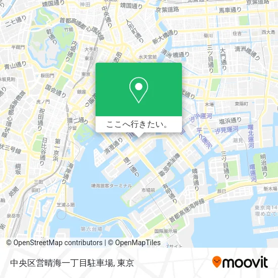 中央区営晴海一丁目駐車場地図