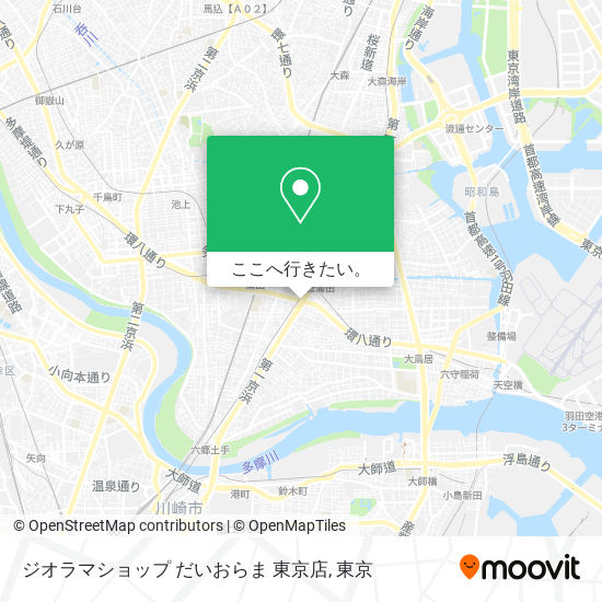 ジオラマショップ だいおらま 東京店地図