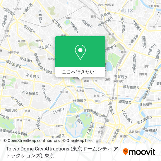 Tokyo Dome City Attractions (東京ドームシティ アトラクションズ)地図