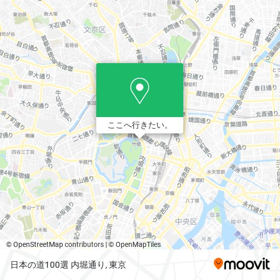 日本の道100選 内堀通り地図