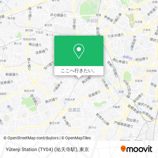 Yūtenji Station (TY04) (祐天寺駅)地図