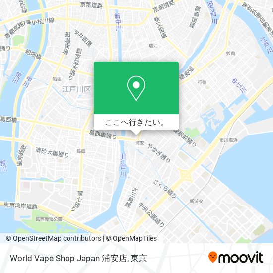 World Vape Shop Japan 浦安店地図