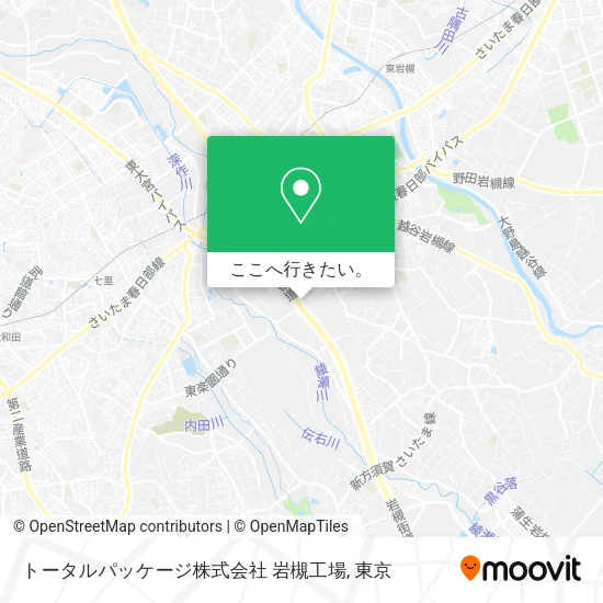 トータルパッケージ株式会社 岩槻工場地図