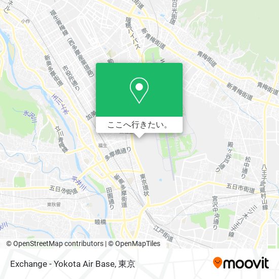 Exchange - Yokota Air Base地図