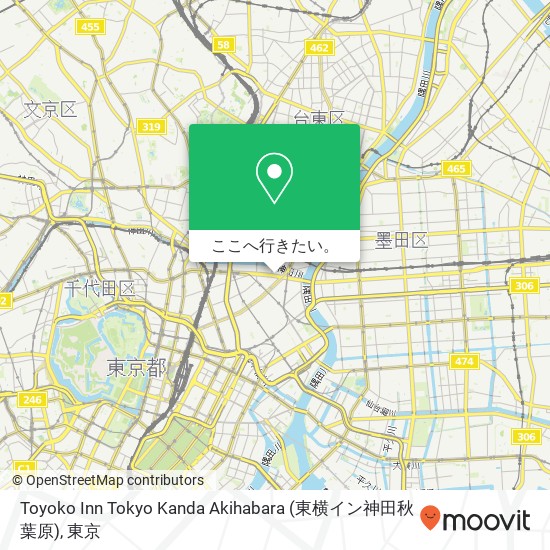 Toyoko Inn Tokyo Kanda Akihabara (東横イン神田秋葉原)地図