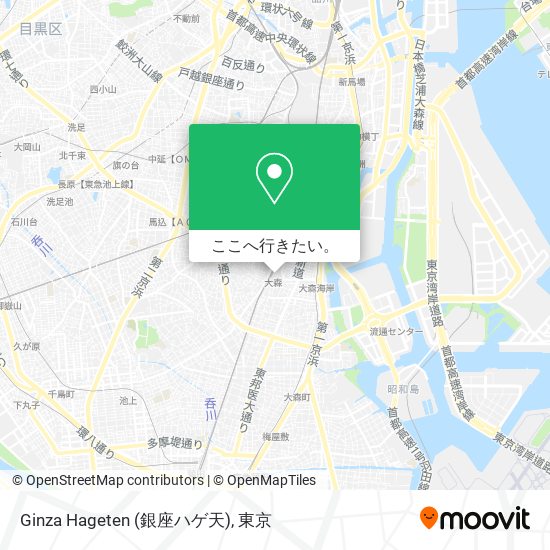 Ginza Hageten (銀座ハゲ天)地図