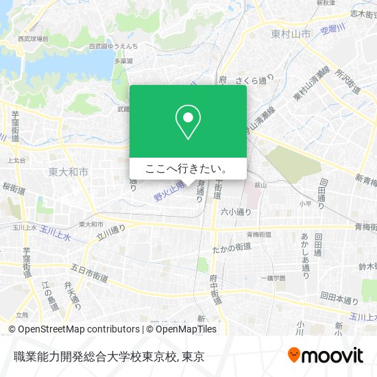 職業能力開発総合大学校東京校地図
