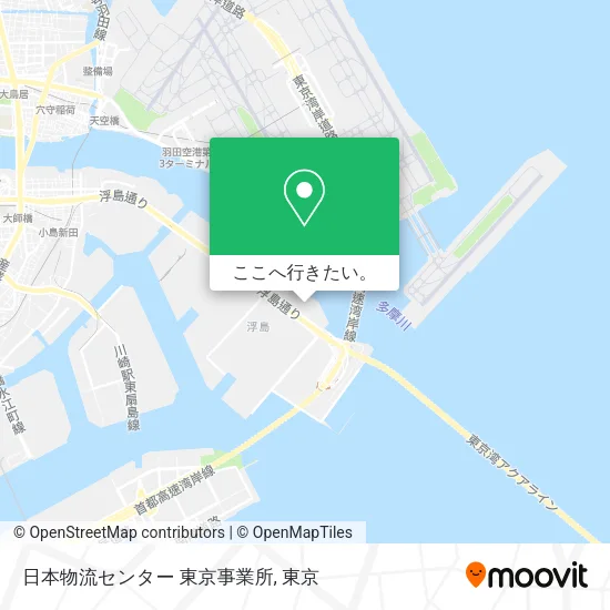 日本物流センター 東京事業所地図