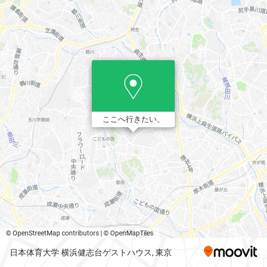 日本体育大学 横浜健志台ゲストハウス地図