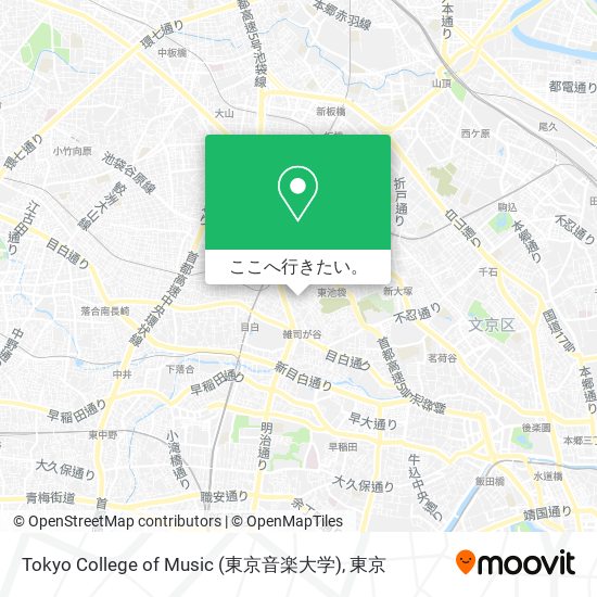 Tokyo College of Music (東京音楽大学)地図