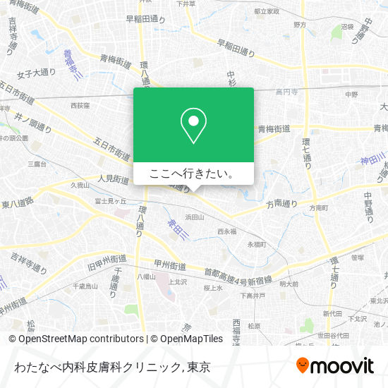 わたなべ内科皮膚科クリニック地図