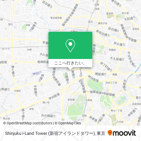 Shinjuku i-Land Tower (新宿アイランドタワー)地図