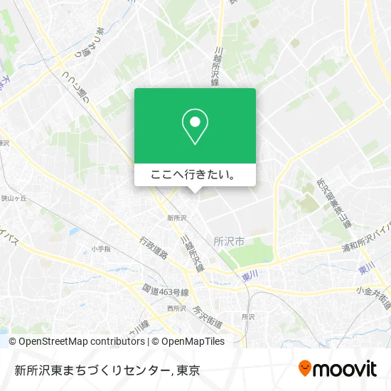 新所沢東まちづくりセンター地図