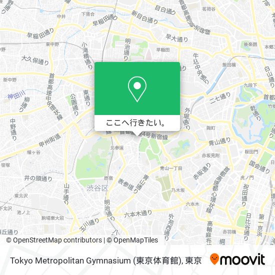 Tokyo Metropolitan Gymnasium (東京体育館)地図