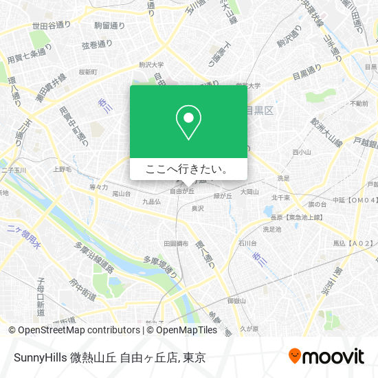 SunnyHills 微熱山丘 自由ヶ丘店地図