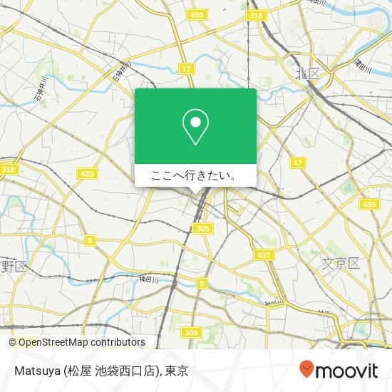 Matsuya (松屋 池袋西口店)地図