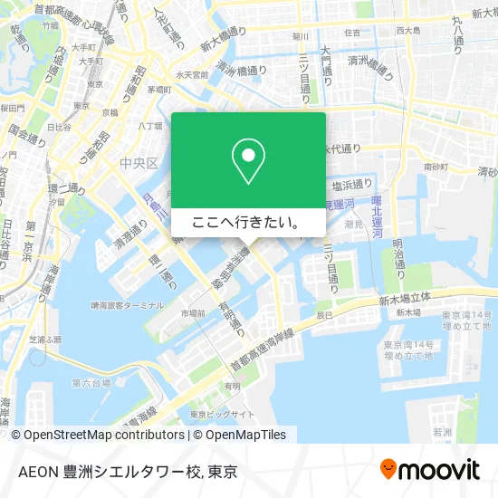 AEON 豊洲シエルタワー校地図