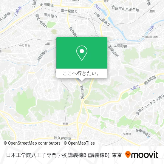 日本工学院八王子専門学校 講義棟B地図