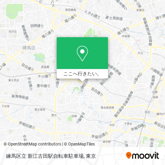 練馬区立 新江古田駅自転車駐車場地図