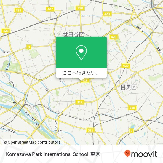 Komazawa Park International School地図