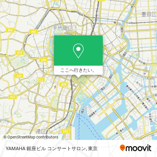 YAMAHA 銀座ビル コンサートサロン地図