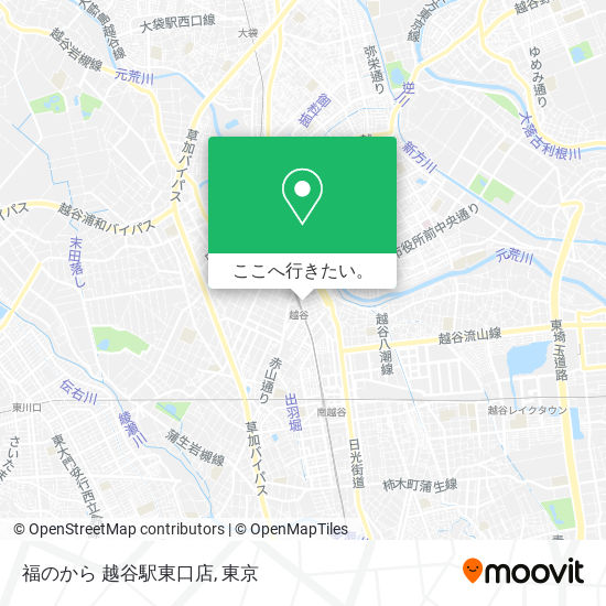 福のから 越谷駅東口店地図