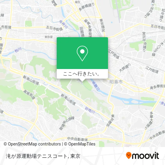 滝が原運動場テニスコート地図