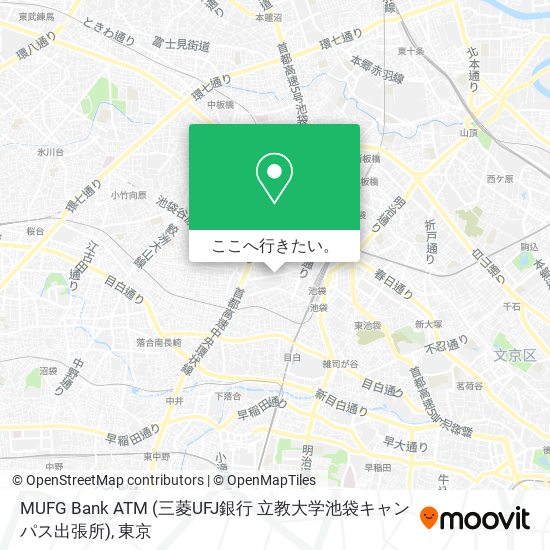 MUFG Bank ATM (三菱UFJ銀行 立教大学池袋キャンパス出張所)地図