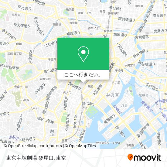 東京宝塚劇場 楽屋口地図
