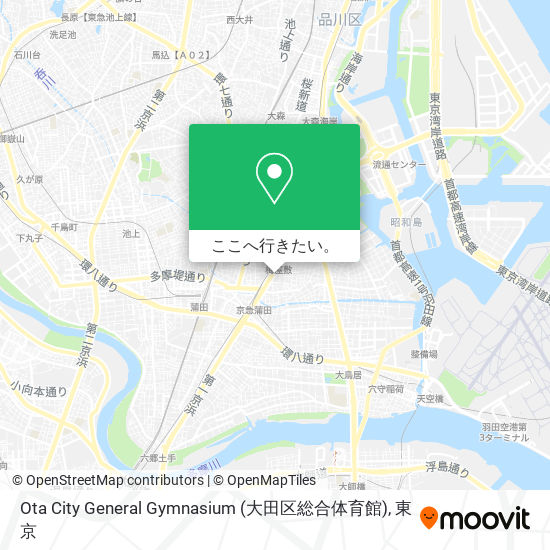 Ota City General Gymnasium (大田区総合体育館)地図