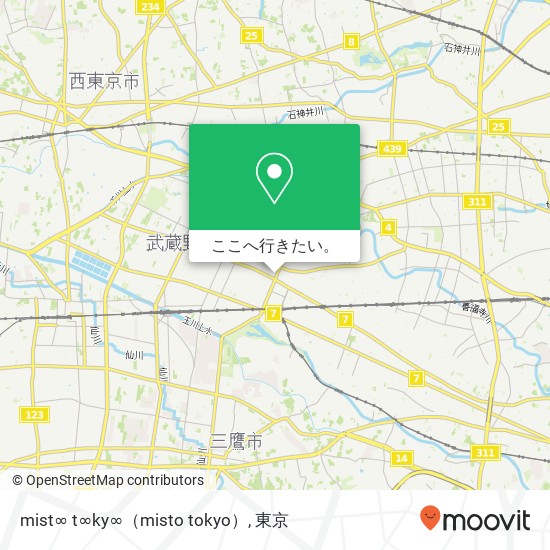 mist∞ t∞ky∞（misto tokyo）地図