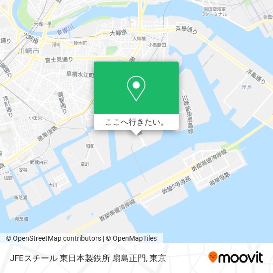 JFEスチール 東日本製鉄所 扇島正門地図