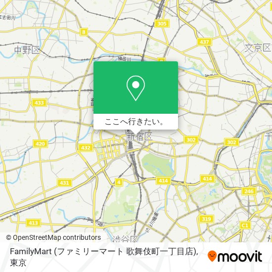 FamilyMart (ファミリーマート 歌舞伎町一丁目店)地図