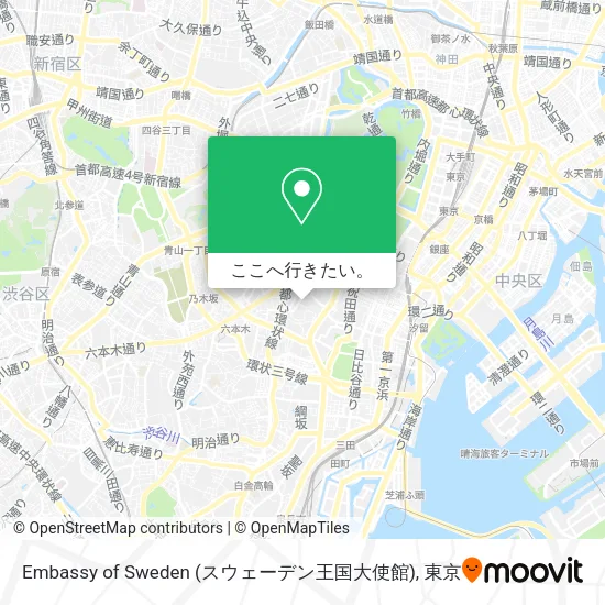 Embassy of Sweden (スウェーデン王国大使館)地図