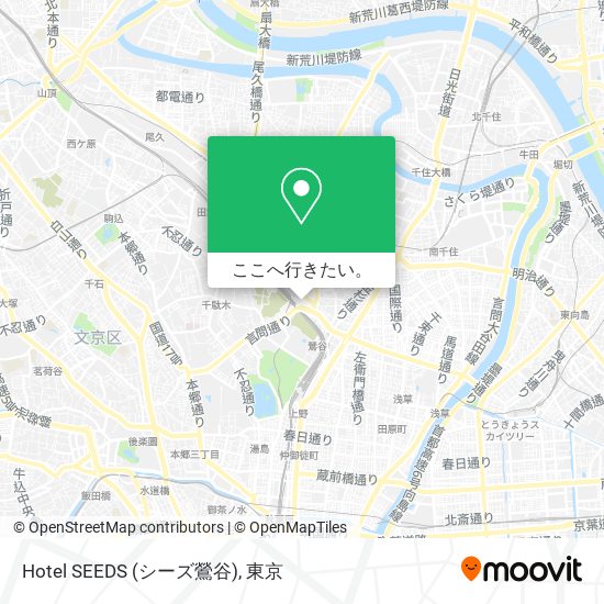 Hotel SEEDS (シーズ鶯谷)地図