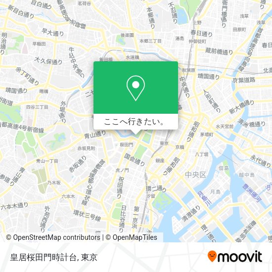 皇居桜田門時計台地図