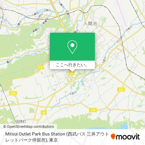 Mitsui Outlet Park Bus Station (西武バス 三井アウトレットパーク停留所)地図