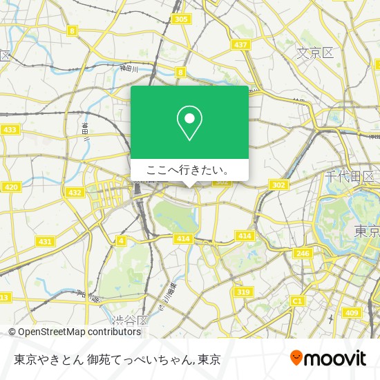 東京やきとん 御苑てっぺいちゃん地図