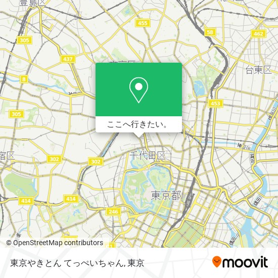 東京やきとん てっぺいちゃん地図