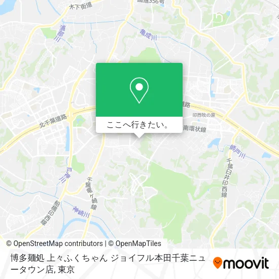 博多麺処 上々ふくちゃん ジョイフル本田千葉ニュータウン店地図