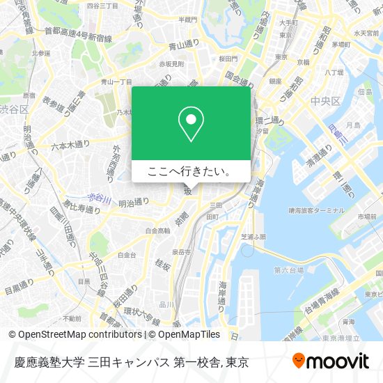 慶應義塾大学 三田キャンパス 第一校舎地図