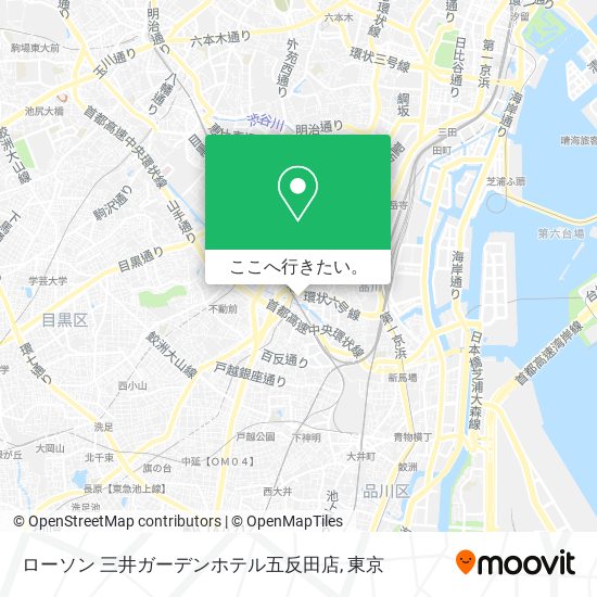 ローソン 三井ガーデンホテル五反田店地図