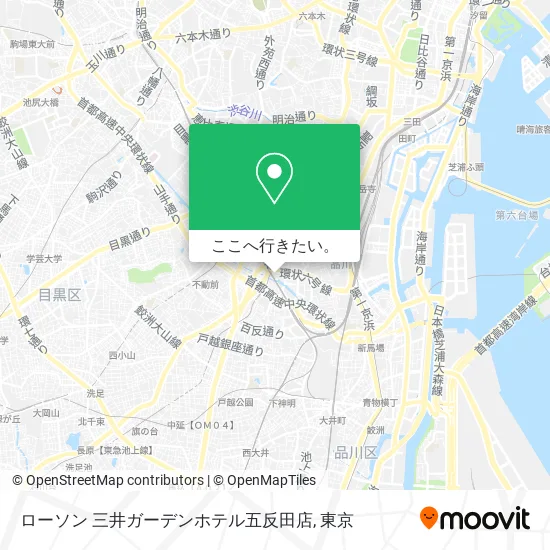 ローソン 三井ガーデンホテル五反田店地図