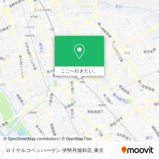 ロイヤルコペンハーゲン 伊勢丹浦和店地図